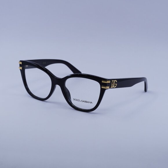 Dolce & Gabbana DG3418 501 Eyeglasses Square 55mm Black Frame - Picture 1 of 10